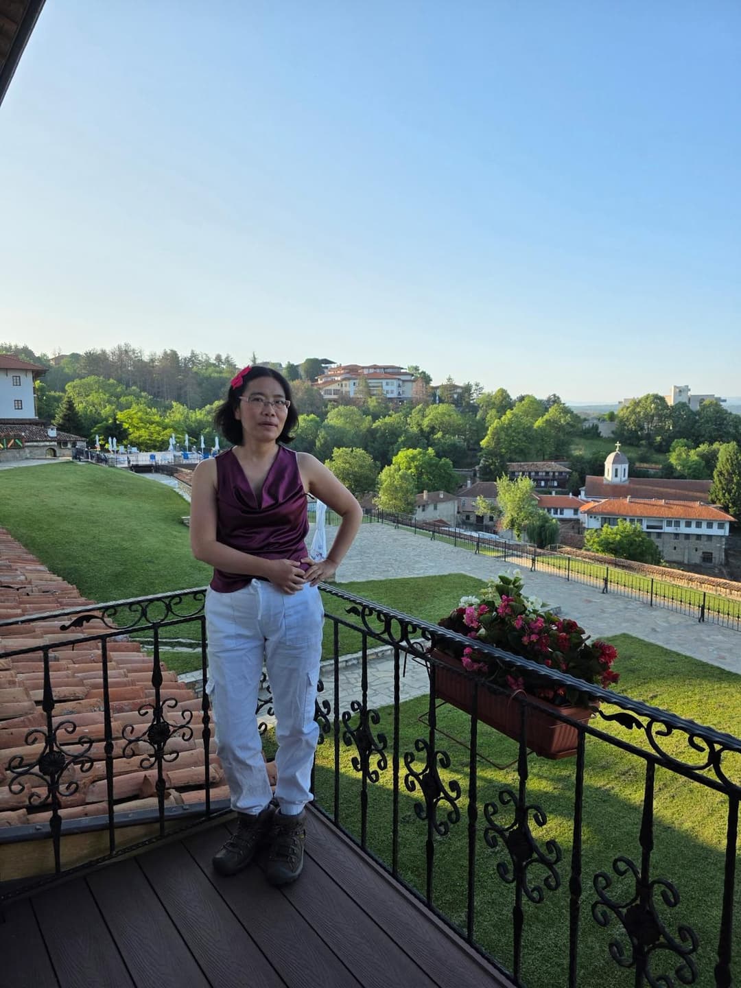 White double front entry doors installed at residential home