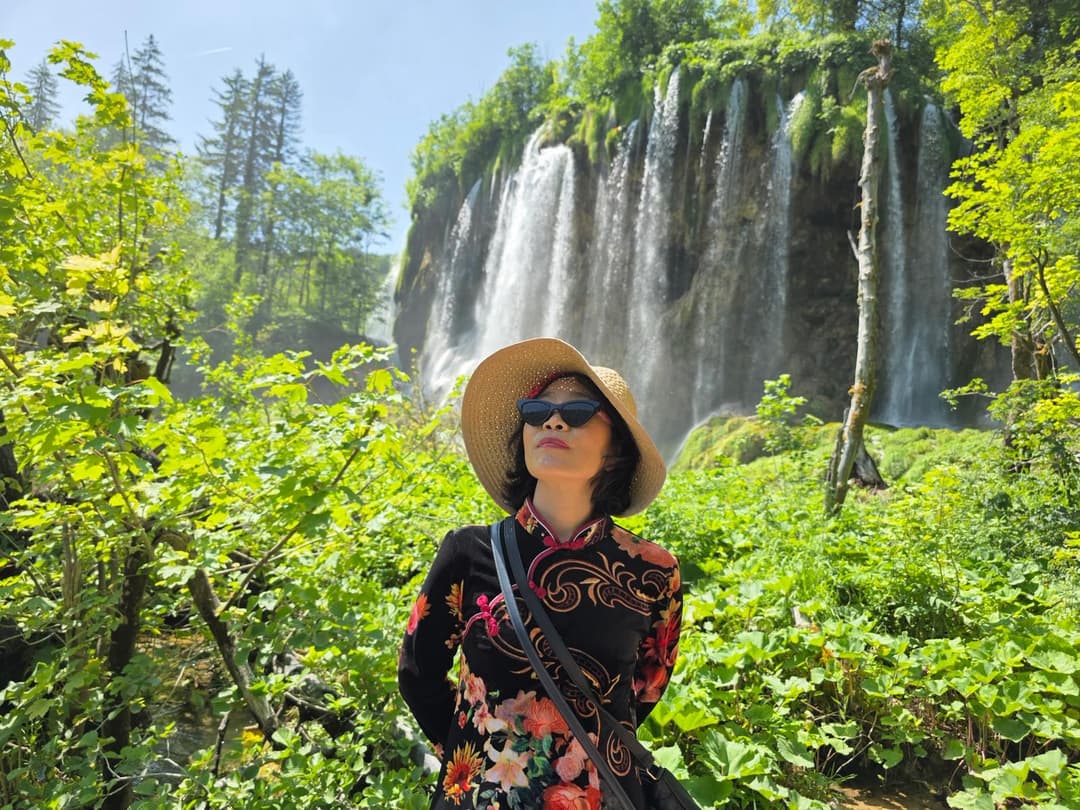 Solid wood front door installation with natural finish